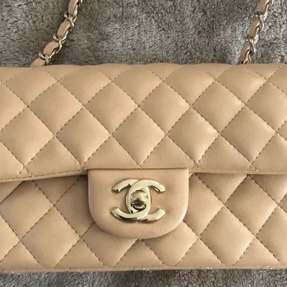 Chanel Tan Quilted Leather Mini Shoulder Bag - Picture 3 of 16